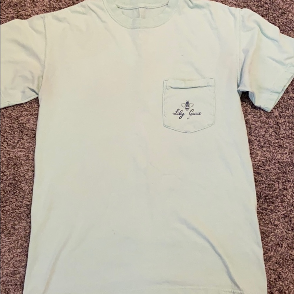 teal lily grace puppy shirt